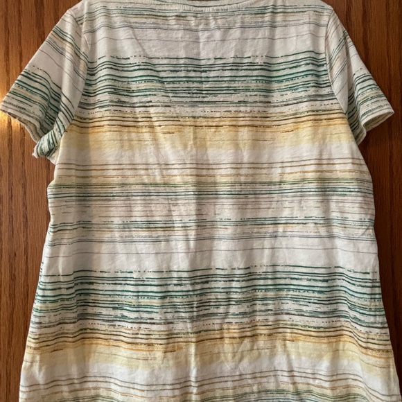 Ladies petites v next striped t shirt - Picture 3 of 3